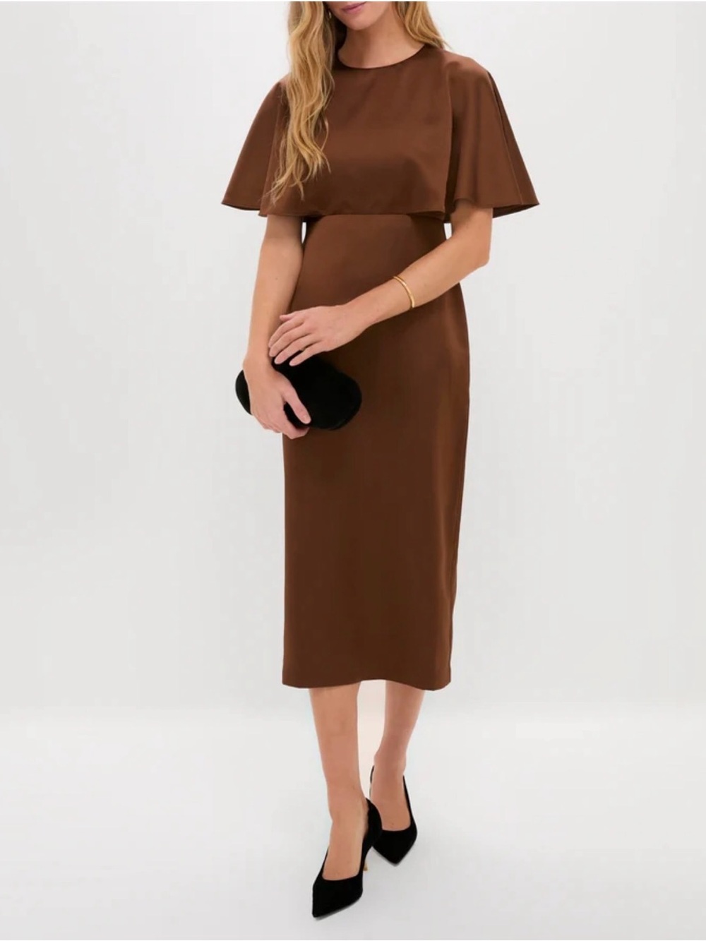 Tuckernuck NWT Chocolate Brown Cape Leah Dress in size 12